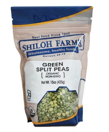 Shiloh Farms Organic Green Split Peas -- 15 oz