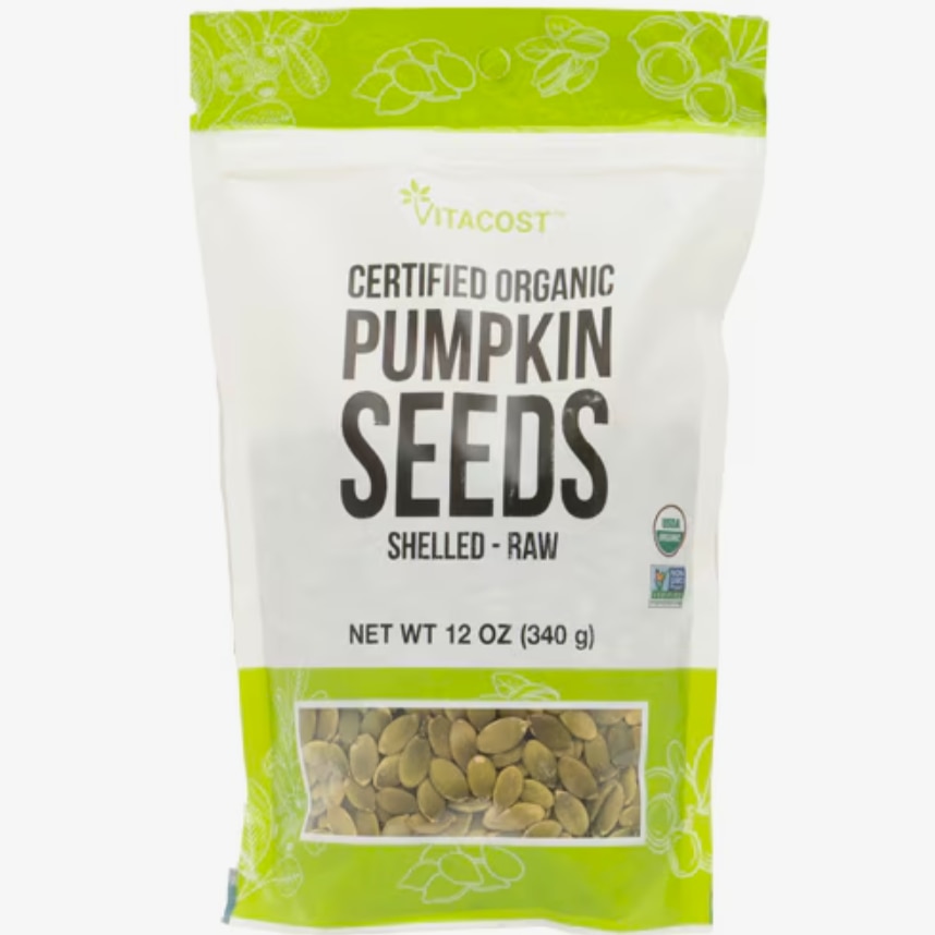 Vitacost Organic Pumpkin Seeds - Shelled Raw