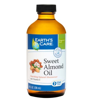 Earth's Care 100% Natural Sweet Almond Oil with Vitamin E -- 8 fl oz