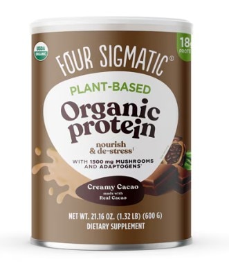 Four Sigmatic Organic Plant-Based Protein with Superfoods Creamy Cacao -- 21.16 oz