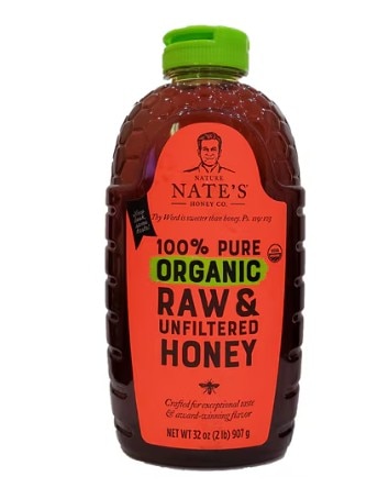 Nature Nate's 100% Pure Organic Raw & Unfiltered Honey -- 32 oz