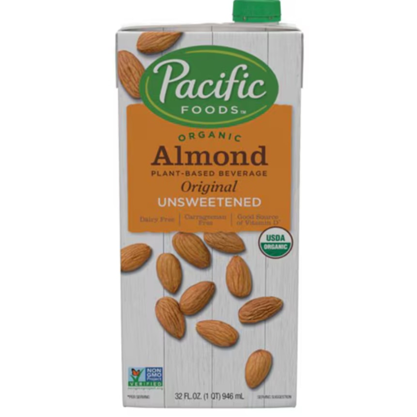 Pacific Foods Organic Almond Plant-Based Beverage - Unsweetened