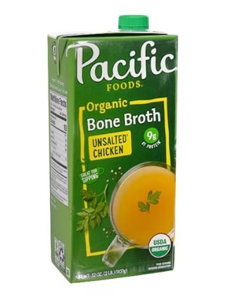 Pacific Foods Organic Bone Broth Unsalted Chicken -- 32 fl oz