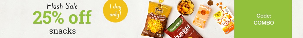 25% off snacks. Use code: COMBO.
