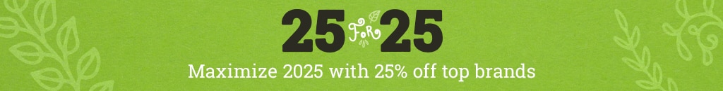 25% off top brands.