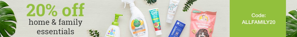 20% off home & family essentials