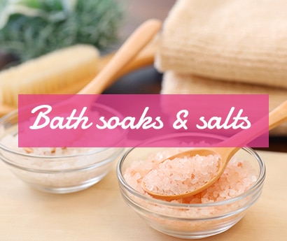 Bath Time. Bubbly soaks and salts