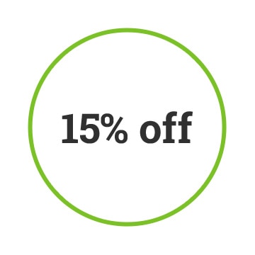15% off