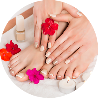 manicured hands and feet