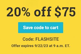 4-Hour Flash Sale: 20% off $75