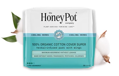 The Honey Pot herbal-infused pads with wings