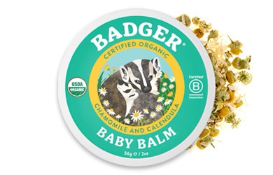 Badger chamomile and calendula baby balm