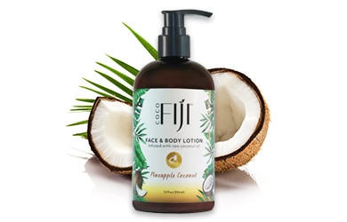Participating items includes Organic Fiji face and body lotion