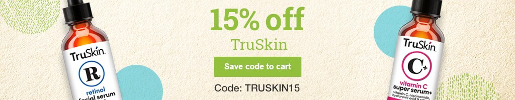 15% off TruSkin serums, moisturizers & more