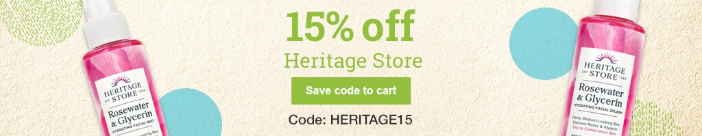 15% off Heritage Store beauty, body, & more