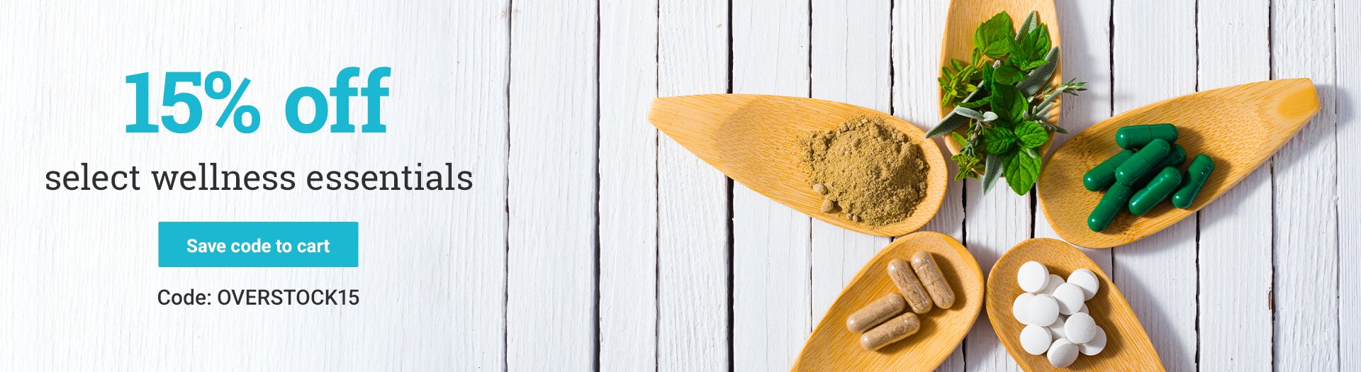 15% off select wellness essentials