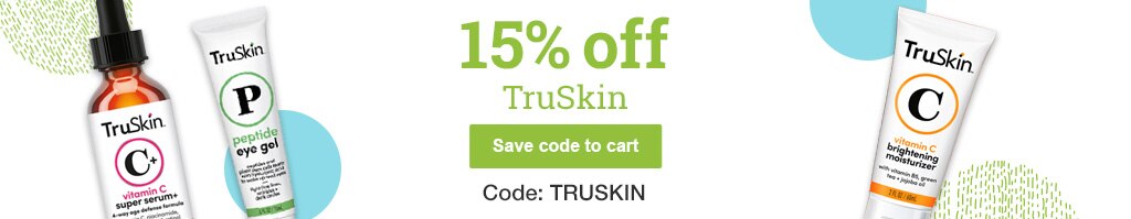15% off TruSkin serums, moisturizers & more.