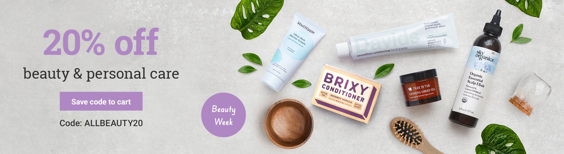 20% off beauty.