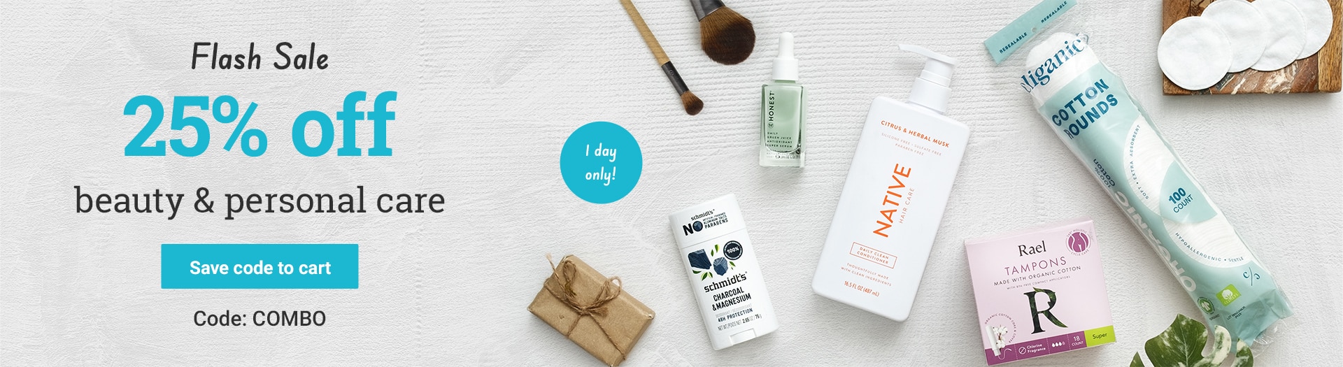 25% off beauty & personal care.