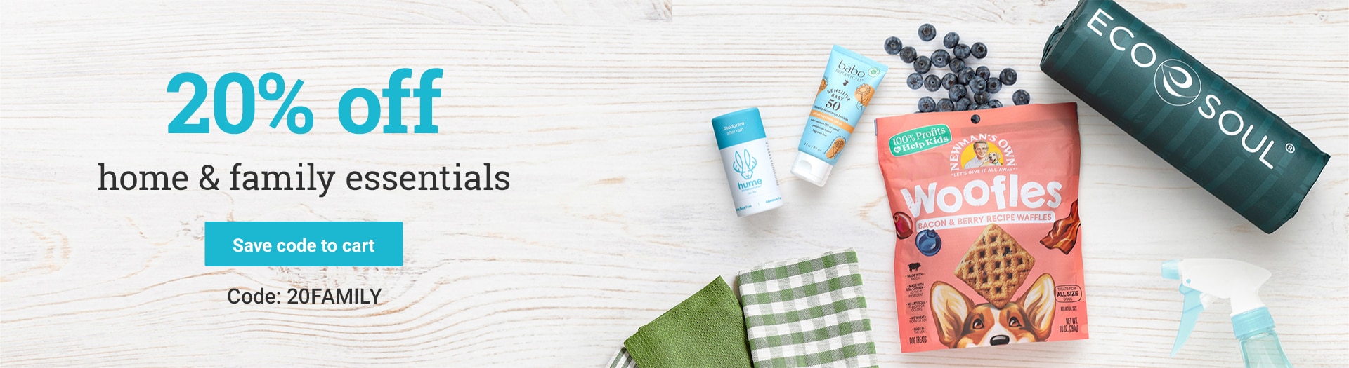 20% off household & family.