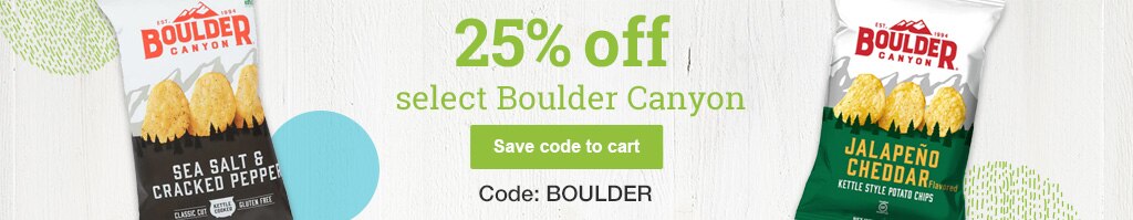 25% off select Boulder Canyon
