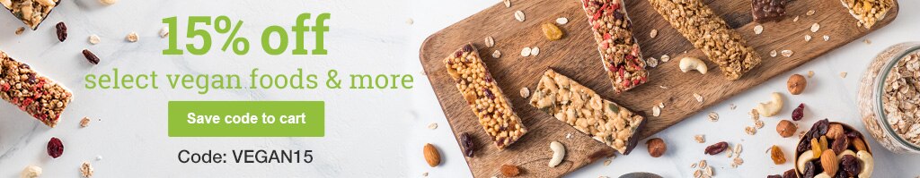 15% off select vegan foods