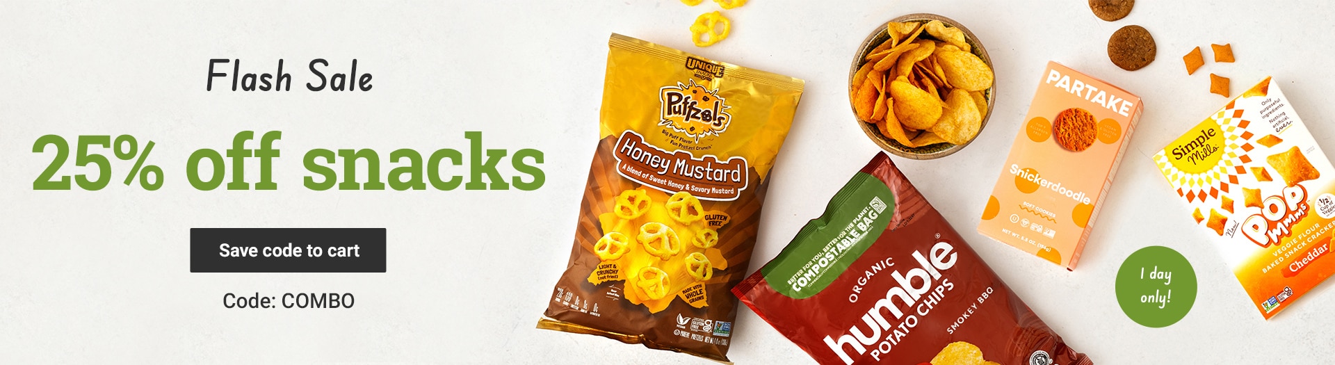 25% off snacks