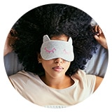 image of a woman in a sleep mask
