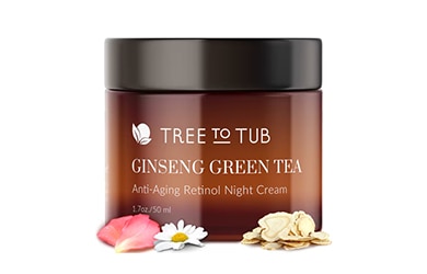 Tree to Tub ginseng green tea anti-aging retinol night cream