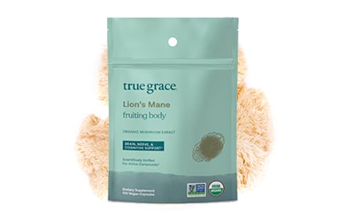 Participating items includes True Grace lion's mane fruiting body