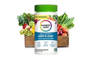 Participating items includes Rainbow Light men's one multivitamin