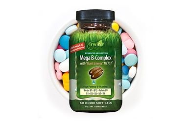 Participating items includes Irwin Naturals mega B complex