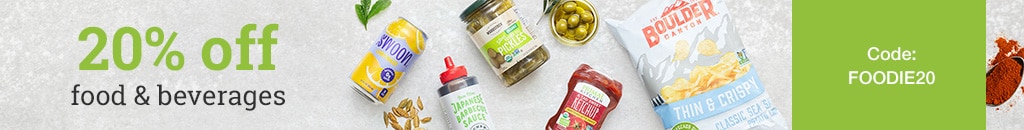 20% off food & beverage. Use code: FOODIE20.