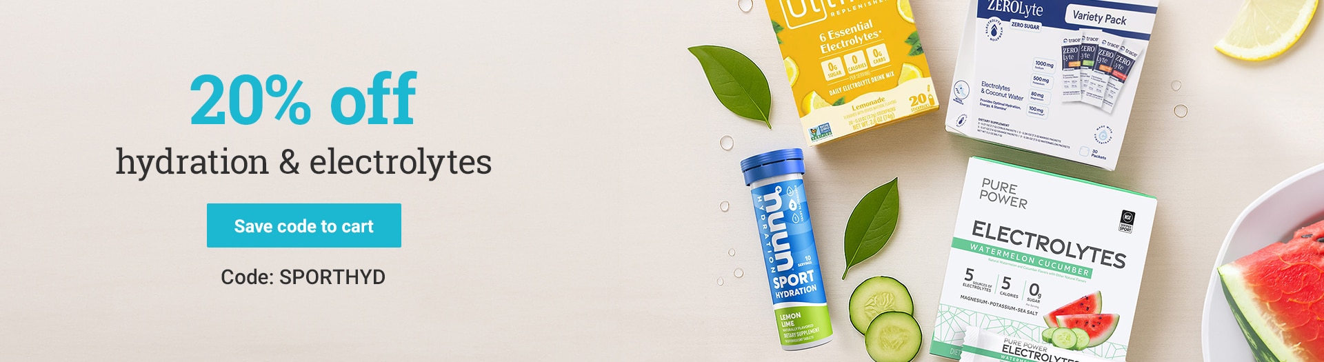 20% off hydration.