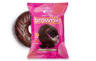 Prime Bites chocolate glazed protein brownie