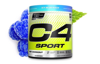Participating item includes blue razz C4 sport