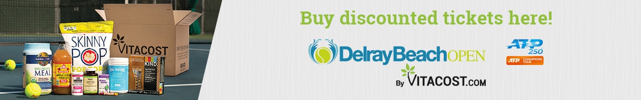 Buy discounted tickets here! Delary Beach Open by Vitacost.com - ATP250 - ATP Champions Tour