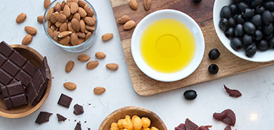 Assorted low-carb snacks