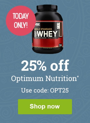 25% off Optimum Nutrition - today only! - use code OPT25*