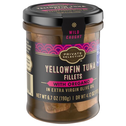 Private Selection Yellowfin Tuna Fillets with Oregano in Extra Virgin Olive Oil 6.7 oz