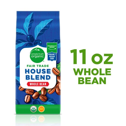 Simple Truth Organic House Blend Whole Bean Coffee 11 Oz