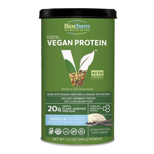 Biochem Sports 100% Vegan Protein Vanilla 11.4 oz