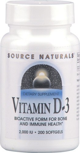 Source Naturals Vitamin D-3 50 mcg - 200 Softgels