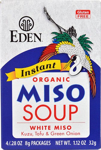 Eden Foods Instant Organic Miso Soup White Miso 4 Packages