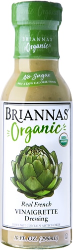 Briannas Organic Vinaigrette Dressing Real French 10 Fl Oz