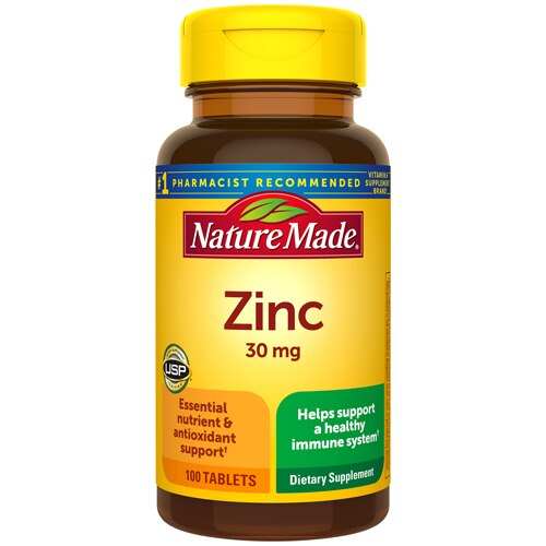 Nature Made Zinc 30 mg Tabs – 30 mg – 100 ct – 2 pk