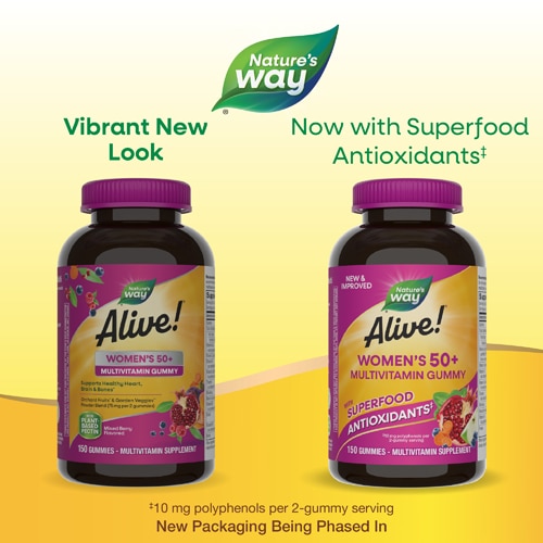 Nature's Way Alive! Women's 50+ Multivitamin Gummy 150 Gummies