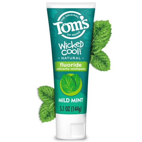 Tom's of Maine Kid's Wicked Cool Fluoride Toothpaste Mild Mint 5.1 oz