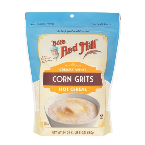 Bob's Red Mill Creamy White Corn Grits Hot Ceral 24 oz Resealable Pouch