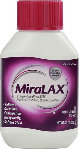 MiraLAX – Laxative – Unflavored Powder – 4.1 oz. 17 Gram Strength – Polyethylene Glycol-McK